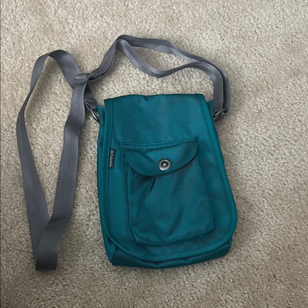 Columbia Teal and Gray Messenger Bag